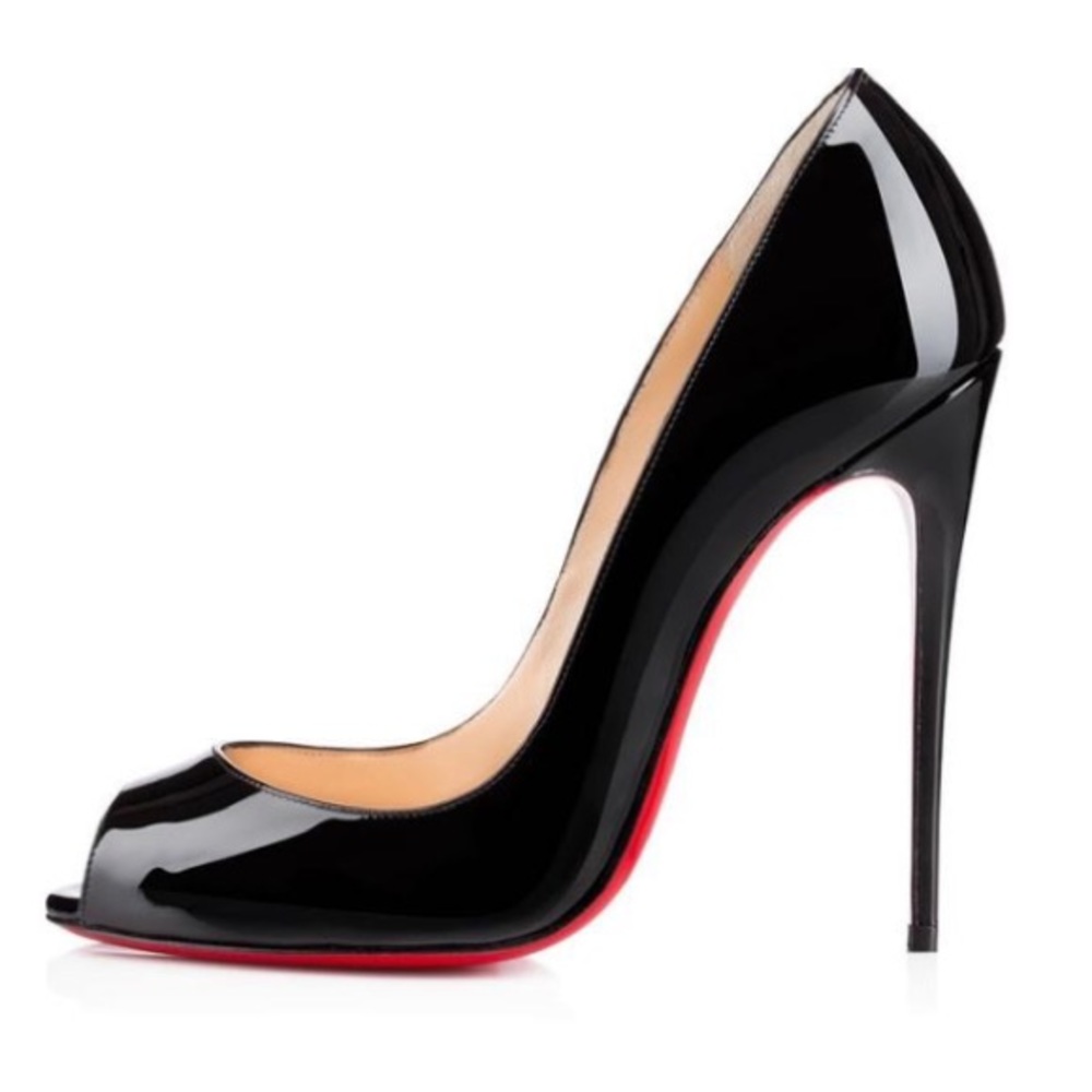 ‼️ISO‼️Youpi Peeptoe 120 Black Patent 39/39.5